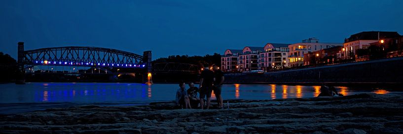 Magdeburg - the lift bridge in the late evening by t.ART