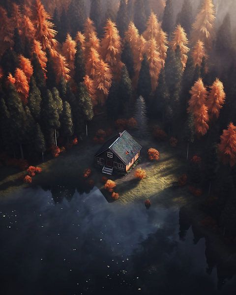 Haus am See von fernlichtsicht