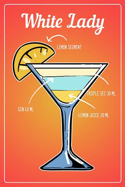 White Lady Cocktail van ColorDreamer
