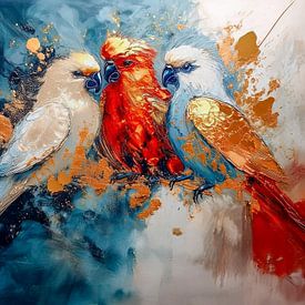 Vögelchen am Klatschbaum von Marjolein Deelen