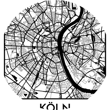 Keulen - Stadsplattegrondontwerp Stadsplattegrond (Retro) van ViaMapia