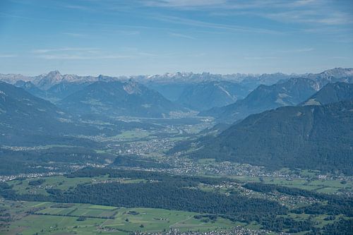 View of Feldkirch, Bludenz from the Saxer Lücke by Leo Schindzielorz