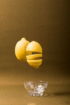 lemon over glass dish by Lieke van Grinsven van Aarle