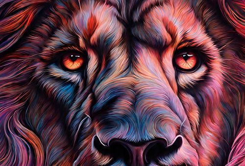 Wisdom of the Powerful Lion - Close Up Eyes