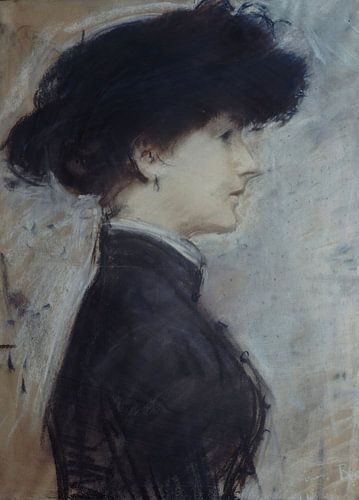 Paul César Helleu - Porträt einer Frau im Profil