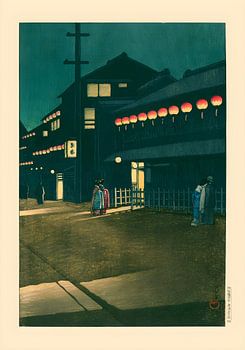 Souemoncho Night by Kawase Hasui