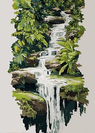Une cascade au cœur d'une forêt tropicale