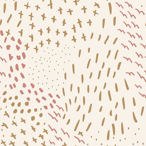 Lignes, points et croix en pastel et en néon, en or et en rose poussiéreux