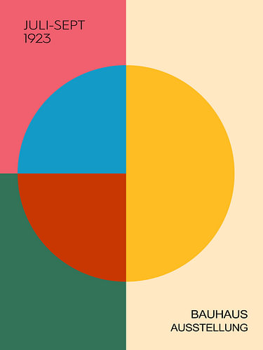 Bauhaus in Retro Kleurstelling – Kleurrijke Bauhaus Poster