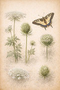 Wilde Möhre und Schwalbenschwanz - Ecological Herbarium Journal