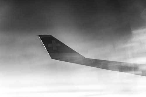 Glace sur le hublot de l'avion