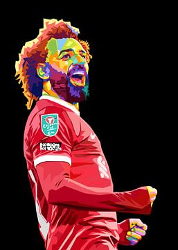 mohamed salah in pop art style by IHSANUDDIN .