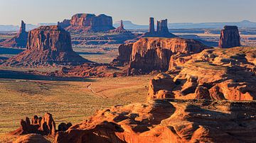 Lumière du soir à Hunts Mesa, Monument Valley