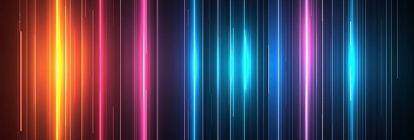 Coloured stripes of light in the dark by Jonas Weinitschke