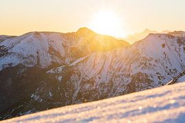 Sunrise in Tannheimer valley in winter for sunrise by Daniel Pahmeier