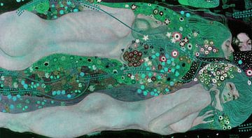 Water Serpents - Gustav Klimt van Gisela - Art for you