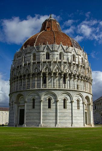 De doopkapel van Pisa (Battistero di San Giovanni) in Toscane, Italië