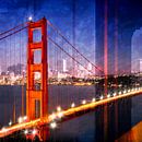 City Art Golden Gate Bridge Composing van Melanie Viola thumbnail