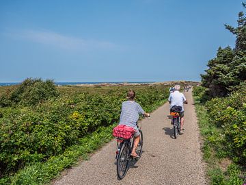 Fahrradfahren auf der Insel Sylt an der Nordsee