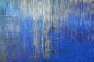 Blauw met goud abstract