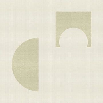 Minimalistische Formen in Beige und Weiß von Dina Dankers