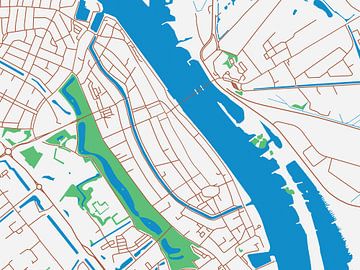 Karte von Kampen Centrum im Stil von Urban Ivory von Map Art Studio