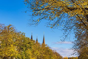 View of the spires of the Ständehaus and Steintor in the Hanses