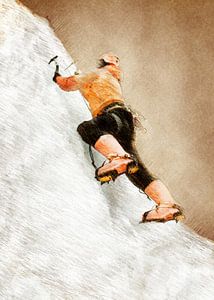 bergbeklimmer klimsport kunst #bergbeklimmer #klimmen #sport van JBJart Justyna Jaszke