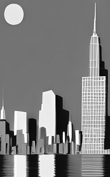Skyline von New York von Niek Traas