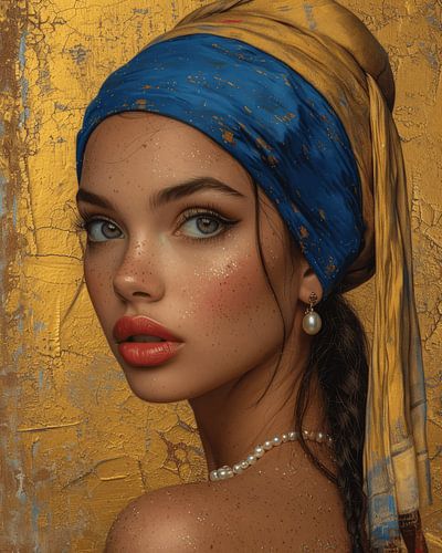 Das Mädchen mit der Perle, bereit zum Ausgehen