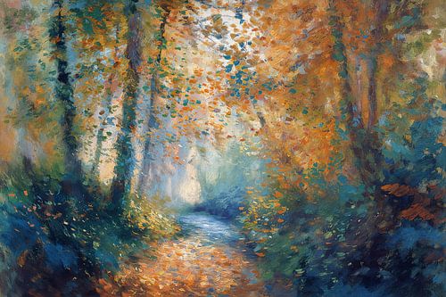 Waldbach im Herbstnebel Nr. 1