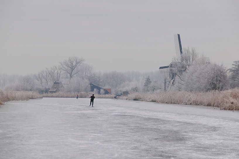 Wintertafereel Holland von Dirk Verwoerd