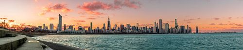 Skyline von Chicago bei Sonnenuntergang