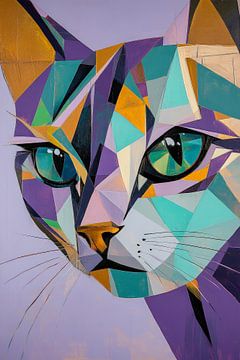 Geometrische elegantie - katerlook van Poster Art Shop