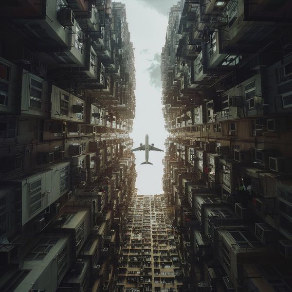 Aeroplane - city photography by Poster Art Shop