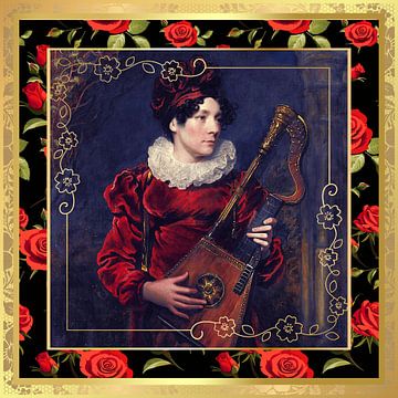 S.F. Version remastérisée du Portrait de Kitty Stephens, future comtesse d'Essex (1794 - 1882) par George Henry Harlow sur Silver Fox Art Decor