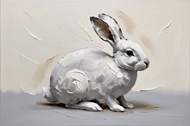 Motif abstrait de lapin blanc sur Art & Soul Creations