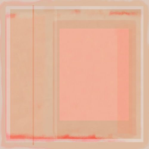 Minimalistische moderne abstracte geometrische kunst in pasteltinten. Vormen in roze en beige