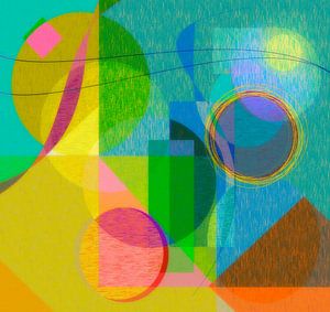 Moderner Abstrakt mit fröhlichen Farben von Corinne Welp