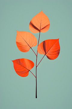 Minimale oranje bladeren van haroulita