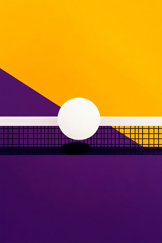 Table tennis game with ball and net by Poster Art Shop