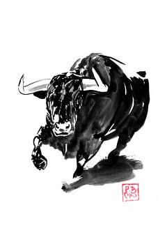 Running Bull Small von Péchane Sumie