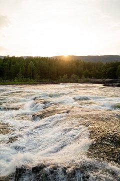 Die tiefstehende Sonne in Nordnorwegen.