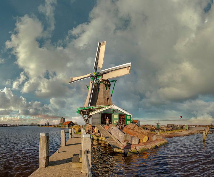 Wood sawmill Het Jonge Schaap, Zaandam, Zaanstreek, North Holland, Netherlands by Rene van der Meer