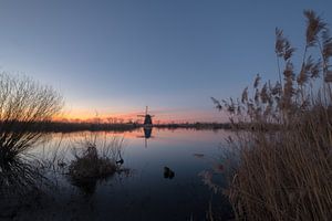 Molen bij zonsopkomst van Moetwil en van Dijk - Fotografie