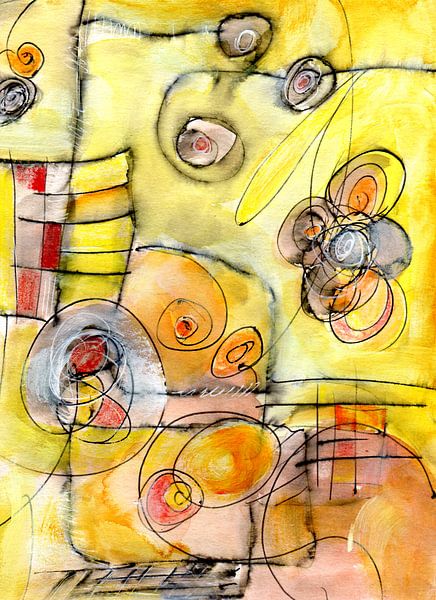 decorative yellow - lines von Claudia Gründler