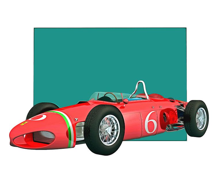 Voiture classique –  Oldtimer Ferrari 156 Shark Nose 1961 par Jan Keteleer