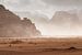 Zandstorm in Wadi Rum, Jordanië van Melissa Peltenburg