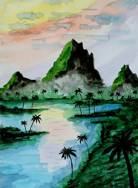 Sumatra Berge von Sebastian Grafmann