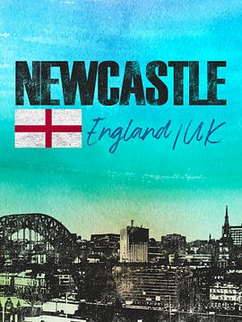 Newcastle Engeland van Printed Artings